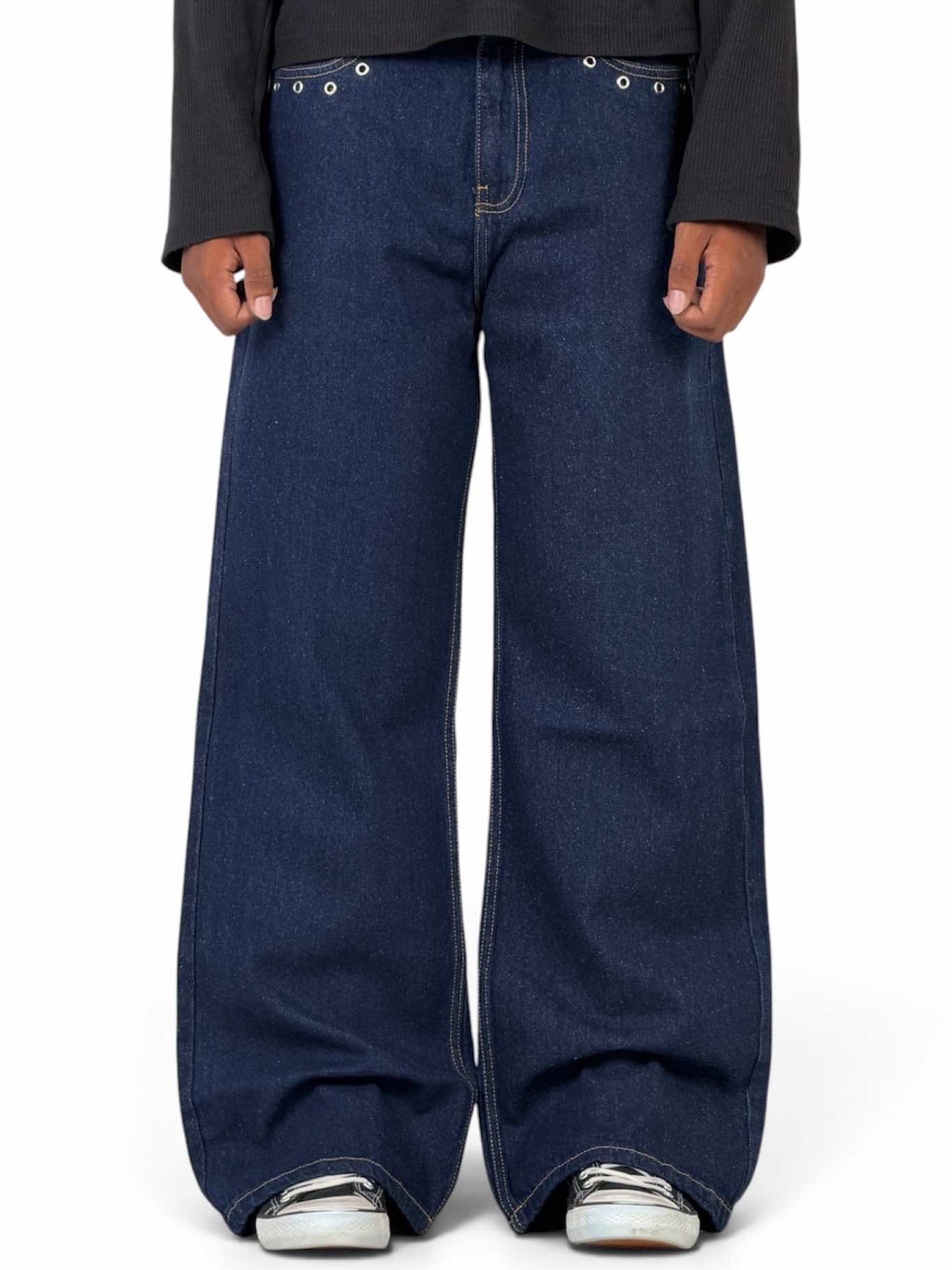 INDIGO RAW RIVET WIDE